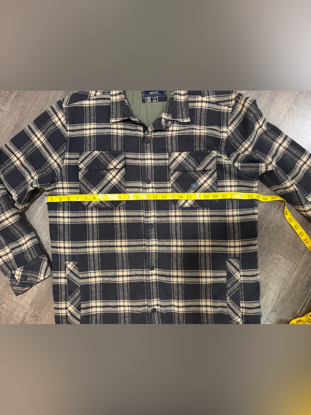 Roark Flannel Plaid Shirt Jacket - size XL - Picture 5 of 11